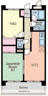 サンステージ茅ヶ崎【2階】の間取り