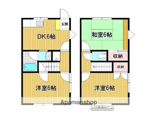 ラフォーレはねざわC棟【1階】の間取り