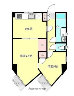 神奈川県藤沢市本町2丁目【マンション】の間取り