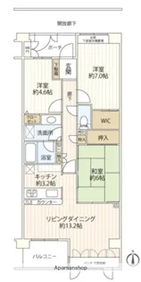 ファミール戸塚ブランニュー250【7階】の間取り