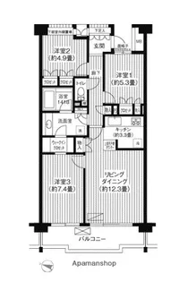 シエールグラン洋光台南公園【3階】の間取り