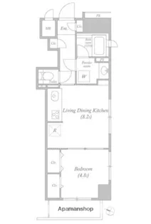 A&Eレジデンス横濱石川町【4階】の間取り