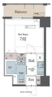ラグゼナ横浜鶴見【7階】の間取り