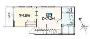 MELDIA蒔田【1階】の間取り