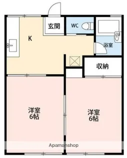 コーポラスエイト【1階】の間取り