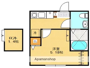 ドミール・ワタナベ【2階】の間取り