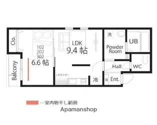 ハーミットクラブハウストゥギャザー京急杉田【3階】の間取り