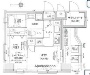 ティモーネ羽田エアポート【7階】の間取り