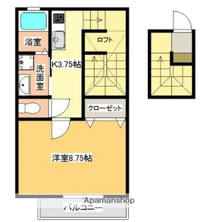 カーサフォレスタ【2階】の間取り