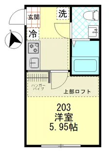 バーンサヌーク杉田【2階】の間取り