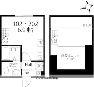 ハーミットクラブハウス戸塚テラス【1階】の間取り