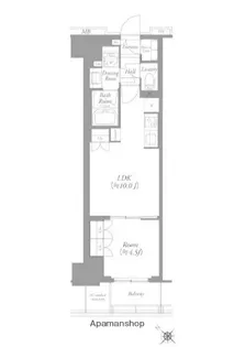 WORVE横浜伊勢佐木町【8階】の間取り