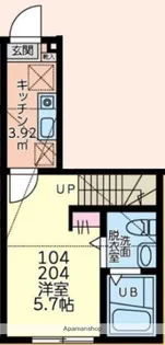 ユニクス二俣川【1階】の間取り