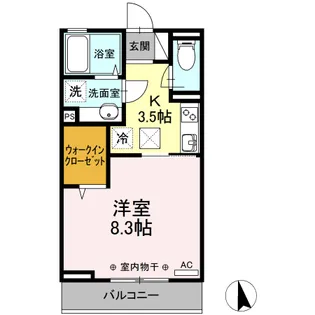 ヴィクトワール【1階】の間取り
