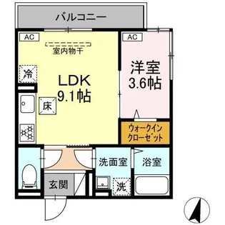 D’TRIBUTE湘南台 A【1階】の間取り