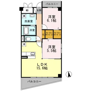 エレガントヴィラ【2階】の間取り