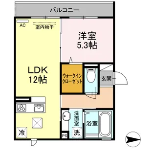 シリウス B棟【1階】の間取り