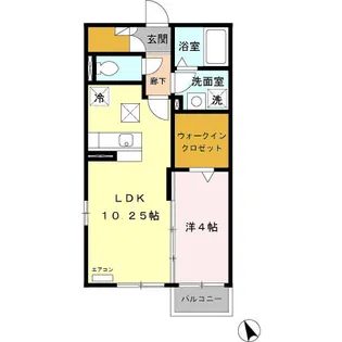 レセンテ野川 B棟【1階】の間取り