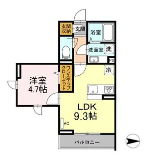 ルミエール本厚木【1階】の間取り