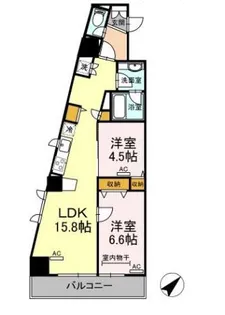 HILL FLAT OSAKI【2階】の間取り