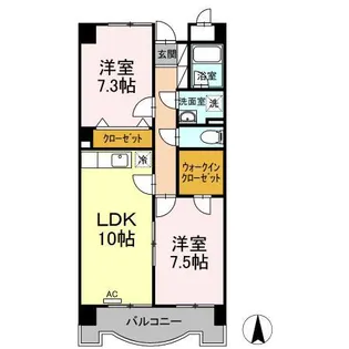カラット中川【4階】の間取り