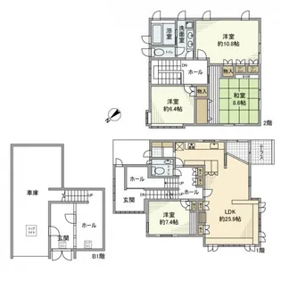 神奈川県鎌倉市津西1丁目【一戸建】の間取り
