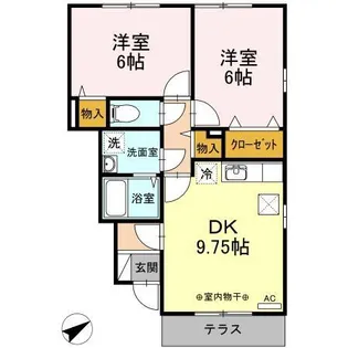 ミルキーハウス【1階】の間取り