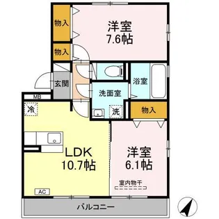 サンモール ナナ A【2階】の間取り