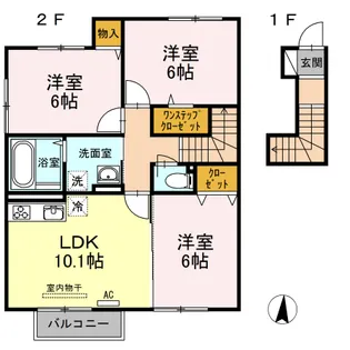庵 OKAMURA【2階】の間取り