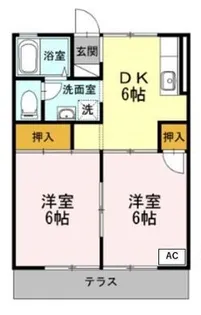 ビューラ東【1階】の間取り