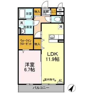 BLESS湘南藤沢【2階】の間取り
