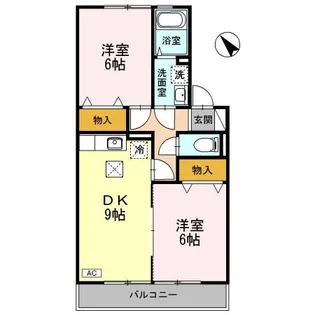 バンブーハウス【102号室】の間取り