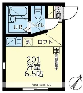 ユナイト七島アルカシオン【2階】の間取り