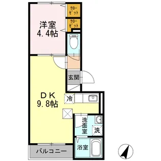 ヴェルデ【1階】の間取り