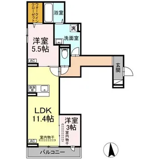 コグワルツ【2階】の間取り