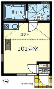 ユナイト東逗子ラグーン【1階】の間取り