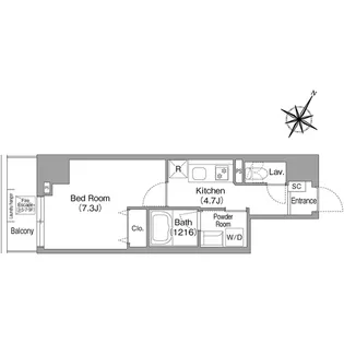 コンフォリア・リヴ関内【10階】の間取り