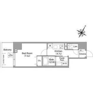 コンフォリア・リヴ関内【2階】の間取り