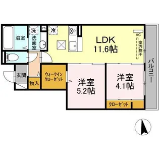フェリナーレ【1階】の間取り