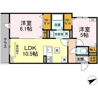 グリーンハウス【1階】の間取り