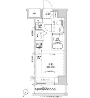 1Kの間取り画像