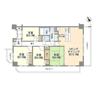 リステージ響きの森横濱鶴見【2階】の間取り