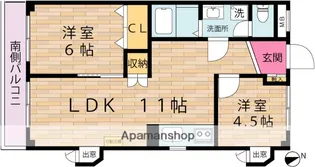 CASION尻手B棟【2階】の間取り