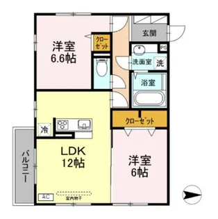 サンライズ【2階】の間取り