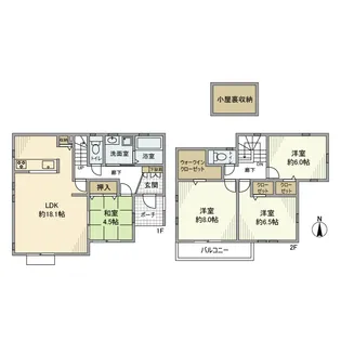 神奈川県横浜市青葉区たちばな台2丁目【一戸建】の間取り