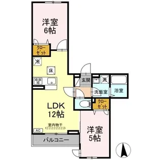 ブリーズコースト A【1階】の間取り