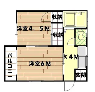 ヴィラ三崎【2階】の間取り