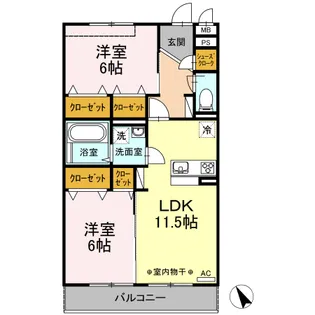 グレイスコート湘南【2階】の間取り