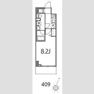 ティーステージジェイアール浜川崎【4階】の間取り