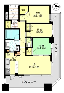 アデニウム小田急相模原【8階】の間取り